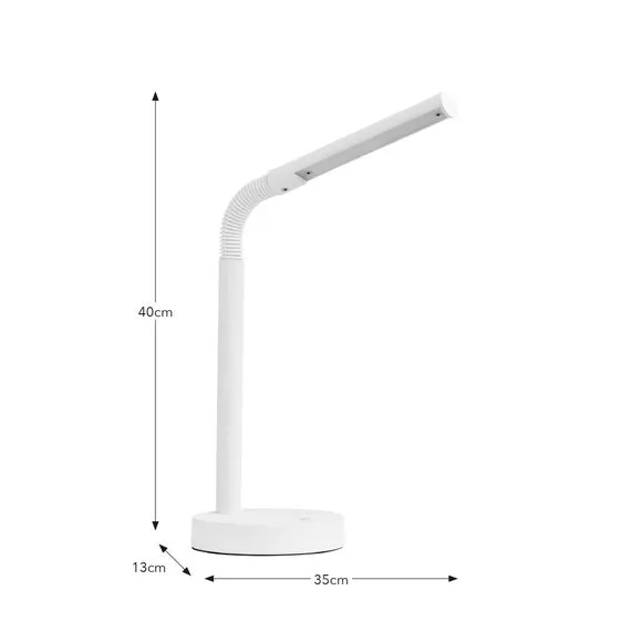 Rechargeable Touch Table Lamp - White, Metal