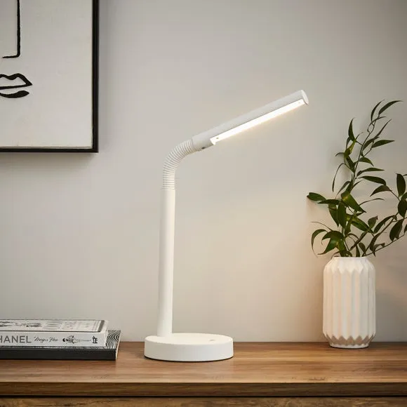 Rechargeable Touch Table Lamp - White, Metal image