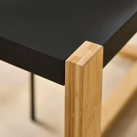 Rectangle 4-Seater Dining Table - Black, Wood