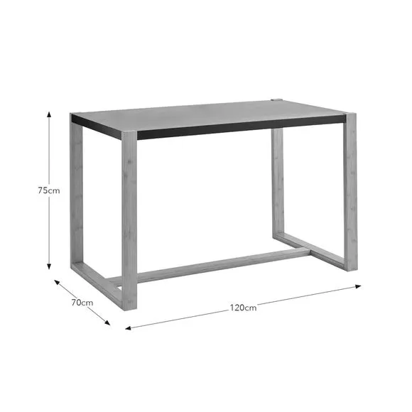 Rectangle 4-Seater Dining Table - Black, Wood