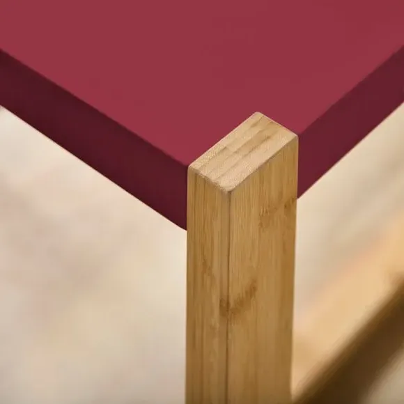 Rectangle 4-Seater Dining Table - Burgundy, Wood