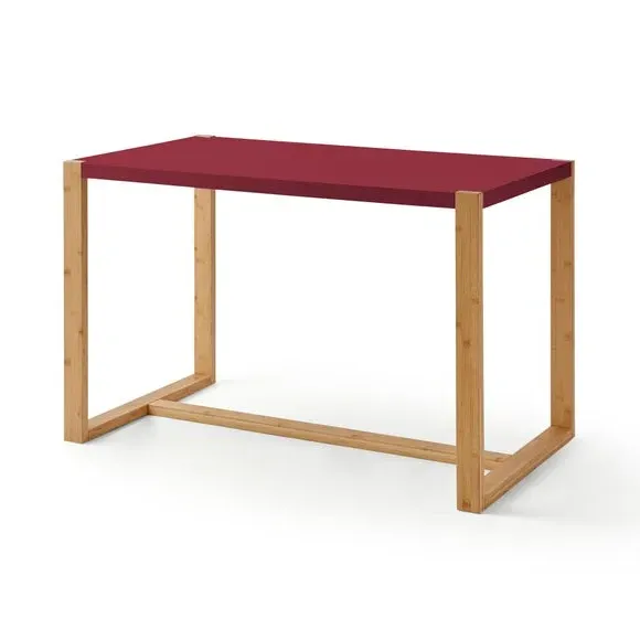 Rectangle 4-Seater Dining Table - Burgundy, Wood