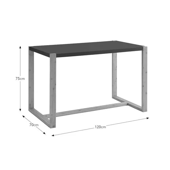 Rectangle 4-Seater Dining Table - Burgundy, Wood