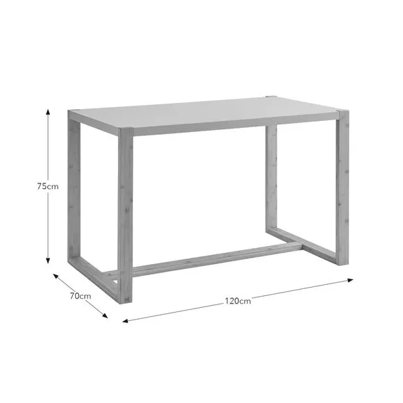 Rectangle 4-Seater Dining Table - Stone, Wood