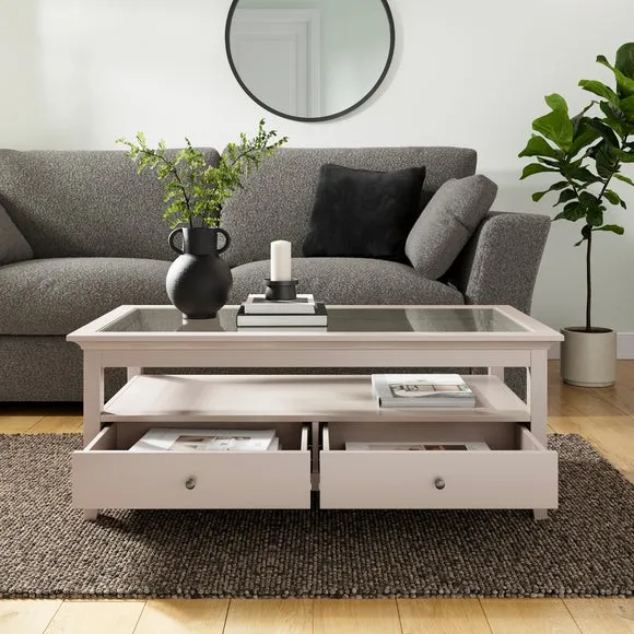 Rectangle Coffee Table with Drawers - Natural