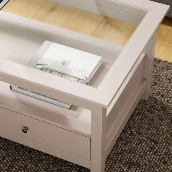 Rectangle Coffee Table with Drawers - Natural