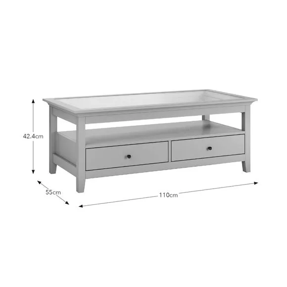 Rectangle Coffee Table with Drawers - Natural