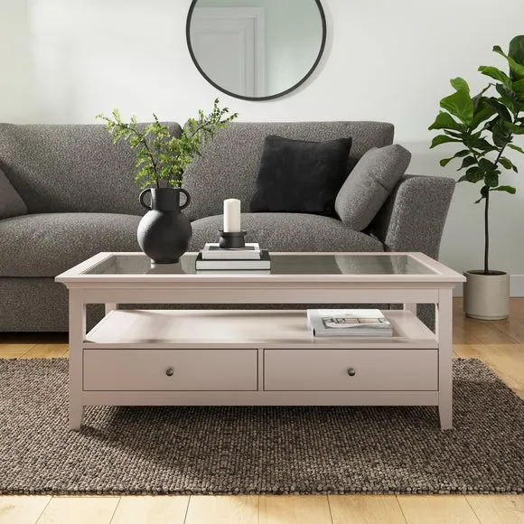 Rectangle Coffee Table with Drawers - Natural image