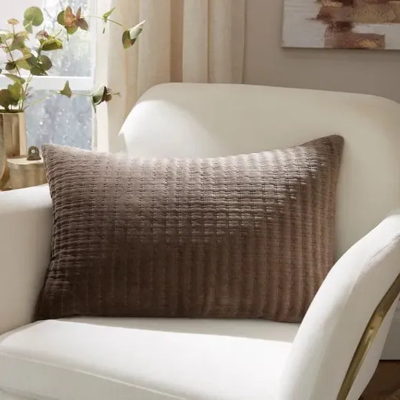 Rectangle Cushion Cover - Brown, Velvet image