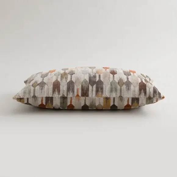 Rectangle Cushion Cut Velvet - Natural