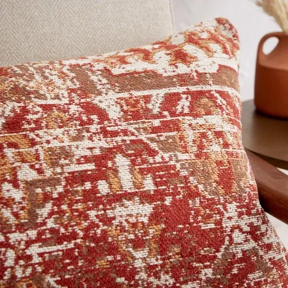 Rectangle Cushion Distressed - Orange, Cotton