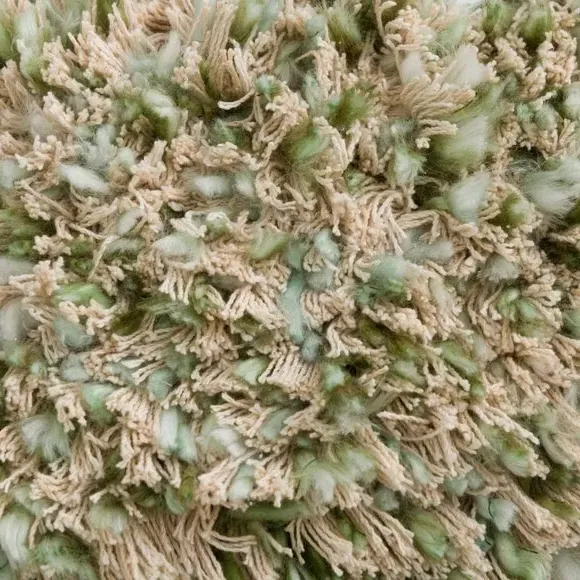 Rectangle Cushion Fluffy Texture - Sage, Cotton