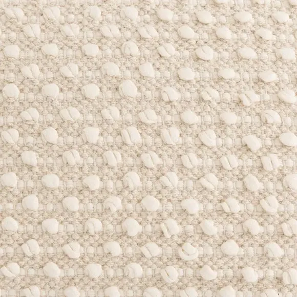 Rectangle Cushion with Bobble Design - Natural