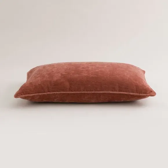Rectangle Cushion with Feather Fill - Clay, Chenille