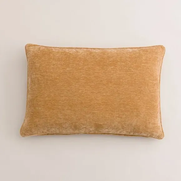 Rectangle Cushion with Feather Fill - Honey, Chenille
