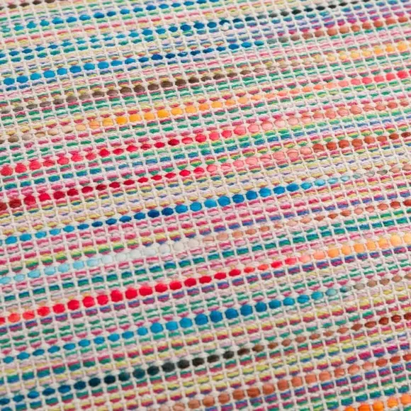 Rectangle Cushion with Fringe - Multicolor, Cotton