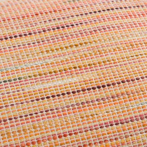 Rectangle Cushion with Fringe - Orange, Cotton