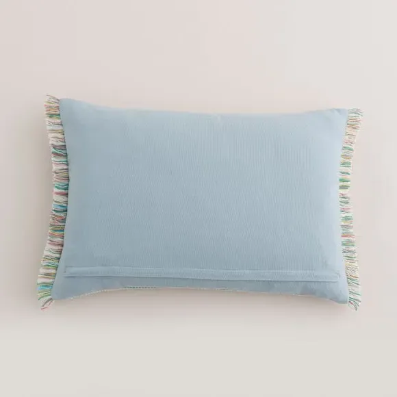 Rectangle Cushion with Fringe - Pastel, Cotton