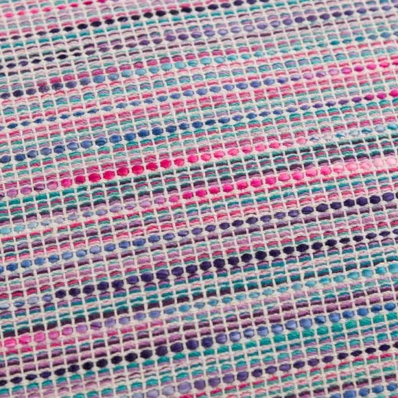 Rectangle Cushion with Fringe - Purple, Cotton