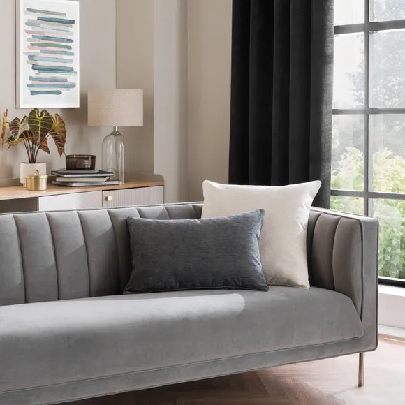 Rectangle Cushion with Hollow Fibre - Charcoal image