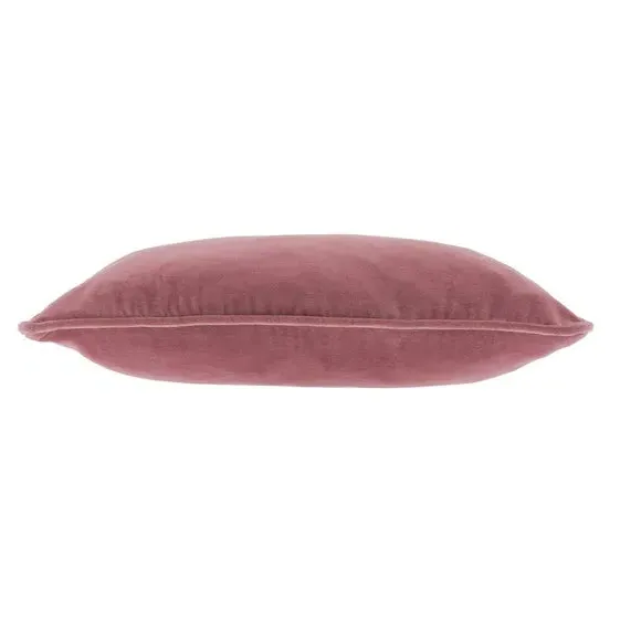 Rectangle Cushion with Piped Edge - Dusky Pink, Velvet