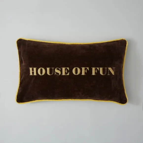 Rectangle Cushion with Zip - Brown