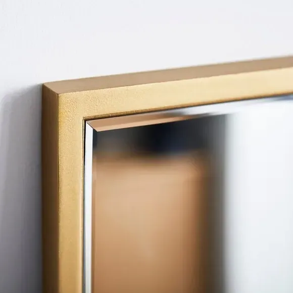 Rectangle Full Length Leaner Mirror - Gold