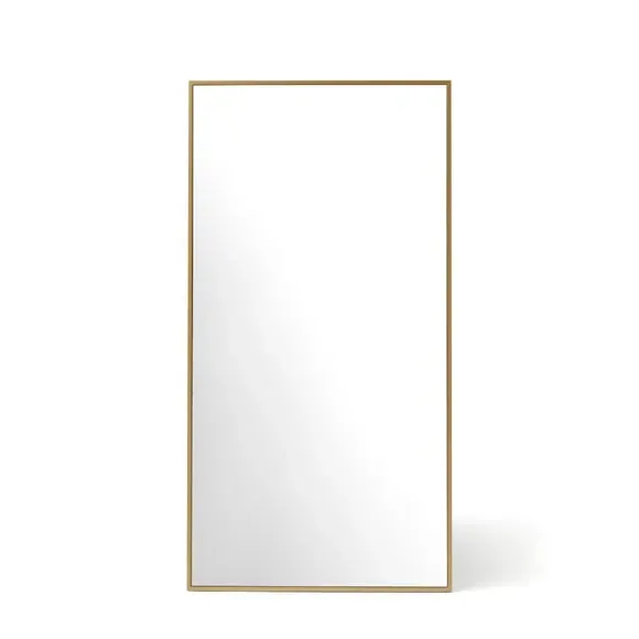 Rectangle Full Length Leaner Mirror - Gold