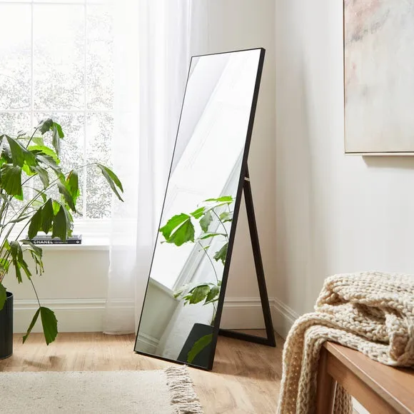 Rectangle Full Length Standing Mirror - Black image