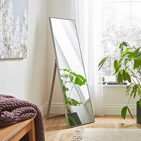 Rectangle Full Length Standing Mirror - Grey