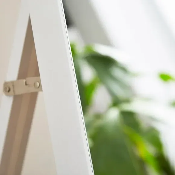 Rectangle Full Length Standing Mirror - White