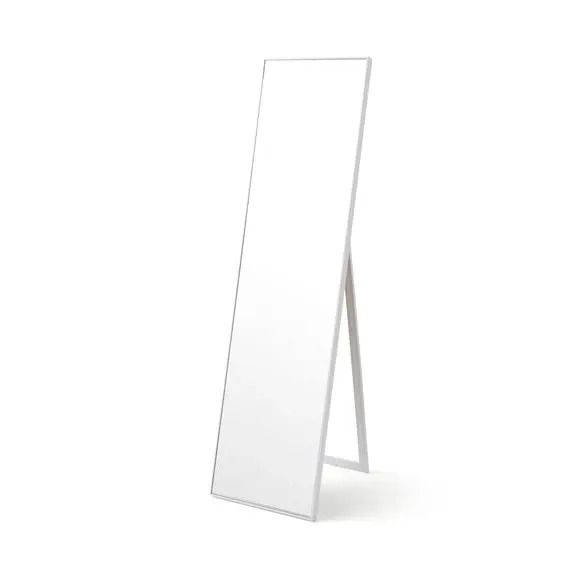 Rectangle Full Length Standing Mirror - White