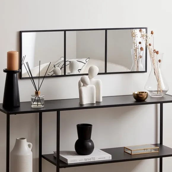 Rectangle Full Length Wall Mirror - Black, Metal