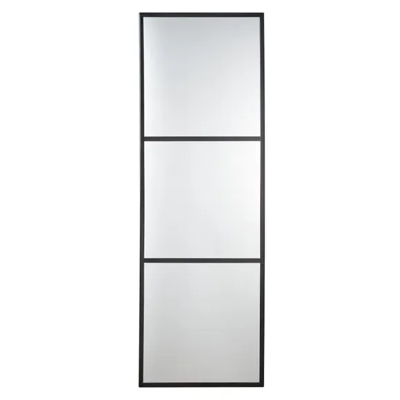 Rectangle Full Length Wall Mirror - Black, Metal