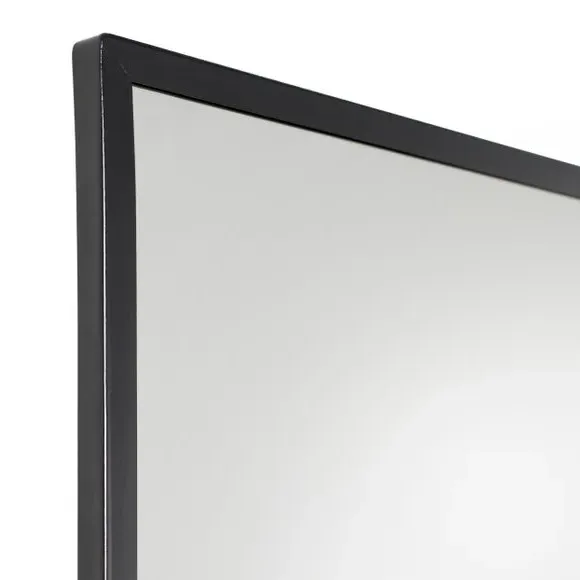 Rectangle Full Length Wall Mirror - Black, Metal