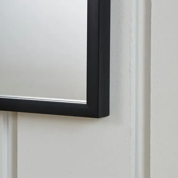 Rectangle Full Length Wall Mirror - Black, Wood