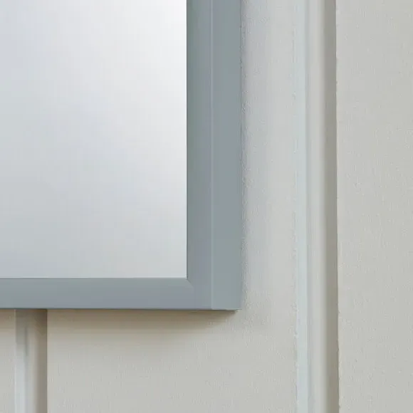 Rectangle Full Length Wall Mirror - Grey, Wood