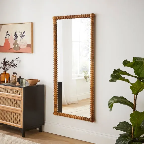 Rectangle Full Length Wall Mirror - Natural, Mango