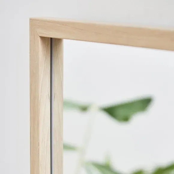 Rectangle Full Length Wall Mirror - Natural, Wood