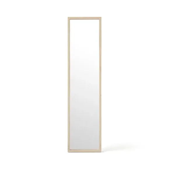 Rectangle Full Length Wall Mirror - Natural, Wood