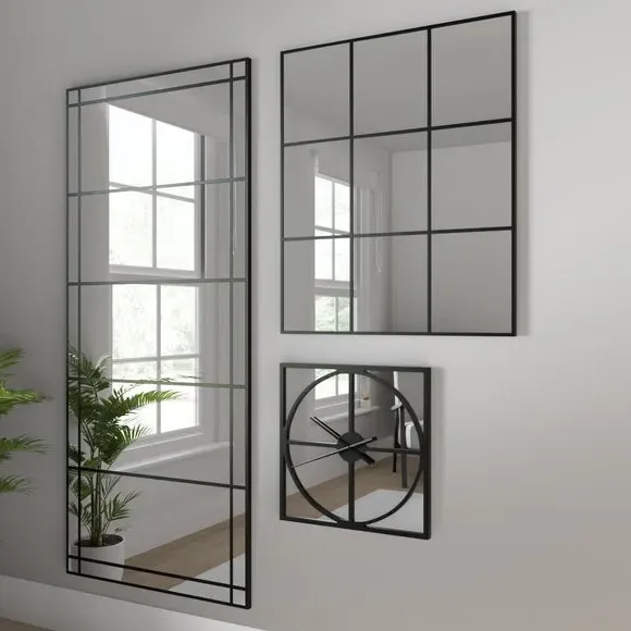 Rectangle Full Length Wall Mirror - Silver image