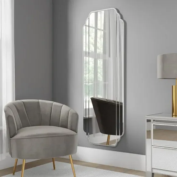 Rectangle Full Length Wall Mirror - Silver