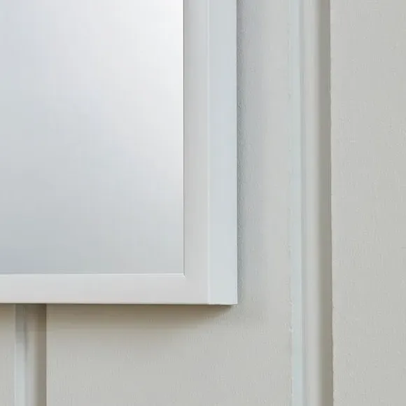 Rectangle Full Length Wall Mirror - White, Wood