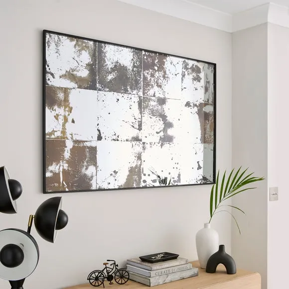 Rectangle Mirror Wall Art - Black Frame image
