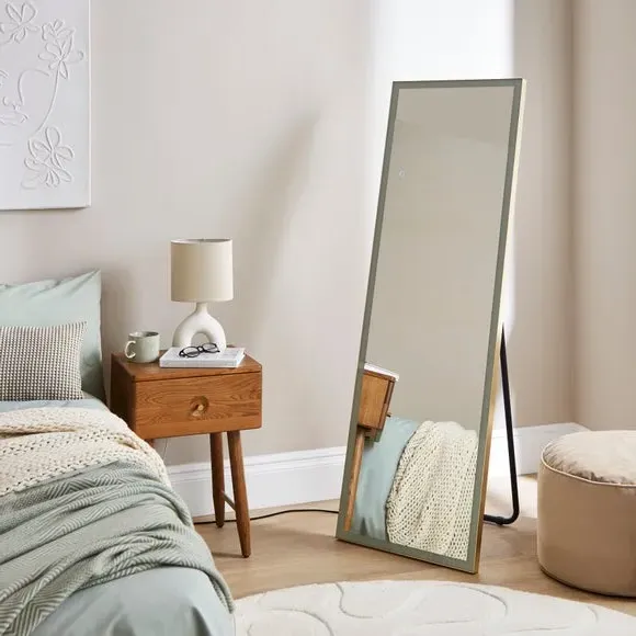 Rectangle Mirror with LED Lighting - Gold, Metal