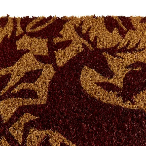 Rectangle Outdoor Doormat Deer Design - Natural, Coir