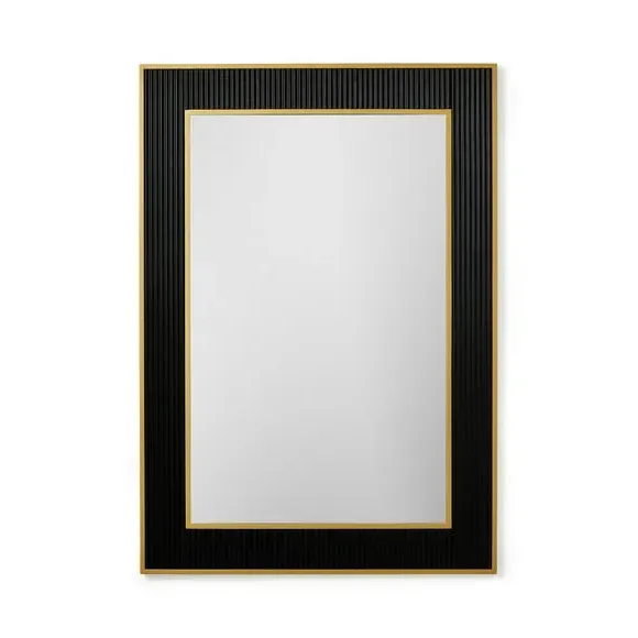 Rectangle Overmantel Mirror - Black
