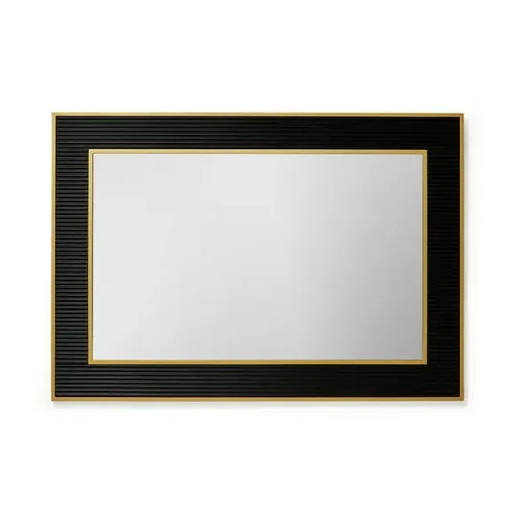 Rectangle Overmantel Mirror - Black