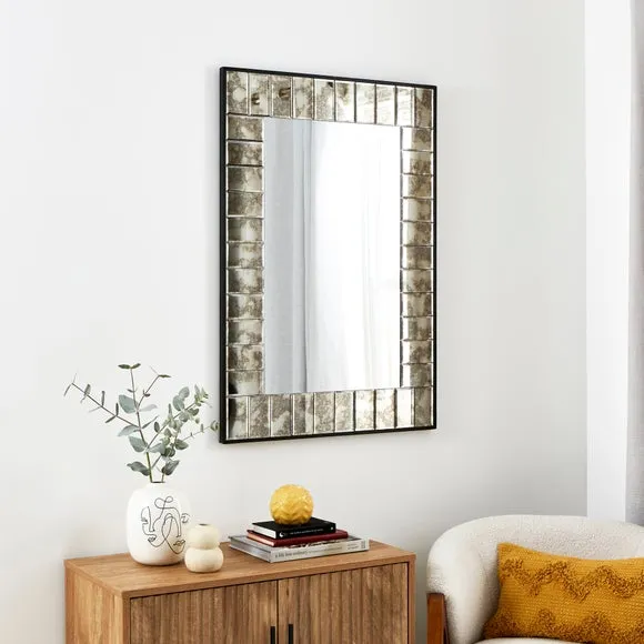 Rectangle Overmantel Mirror - Silver