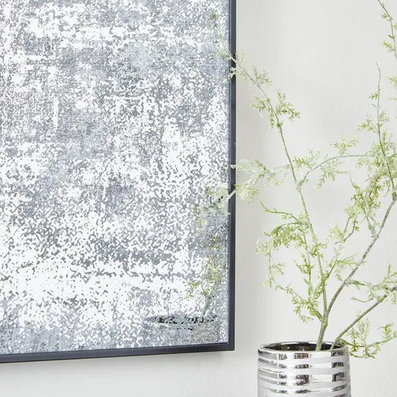 Rectangle Overmantel Wall Mirror - Black